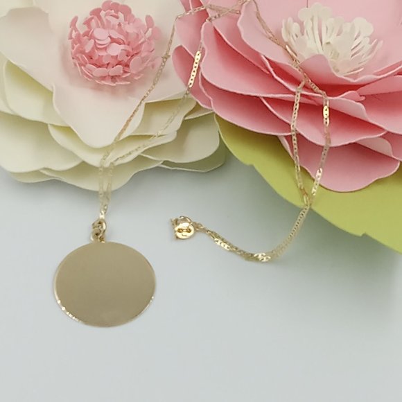 Vintage 14K YG Engravable Disc Charm - Picture 4 of 15